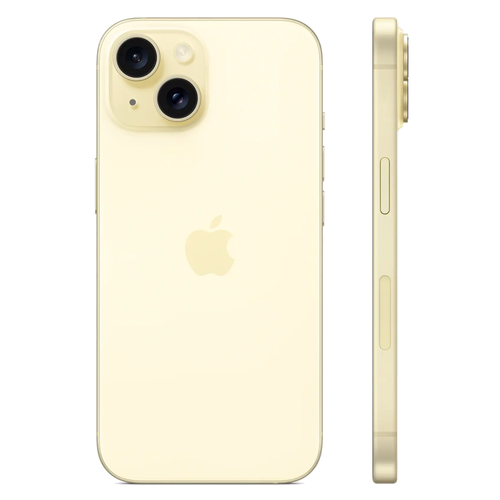 Смартфон Apple iPhone 15 128GB eSIM, Yellow (Желтый)