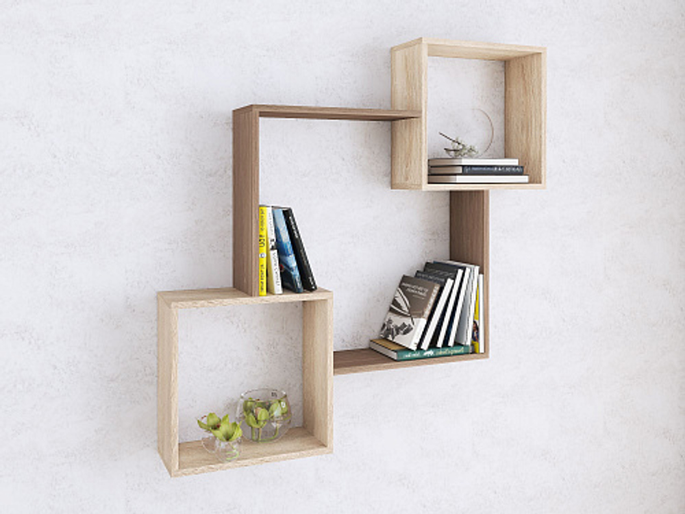 Полка навесная ПН-2, ясень шимо/дуб сонома