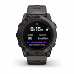 Смарт часы Garmin Fenix 7X Pro Sapphire Solar Edition Титановый угольно-серый корпус с DLC-покрытием и титановым браслетом