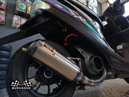 V8 ВЫХЛОПНАЯ ТРУБА / ГЛУШИТЕЛЬ 70 - 90 сс DIO AF 18 - AF 28