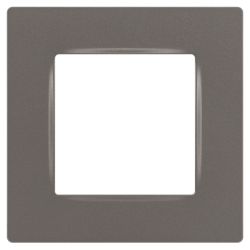 Рамка для розеток и выключателей ЭРА Серия 12 12-5201-16 на 1 пост, Классик, титан | ЭРА 12 Титан