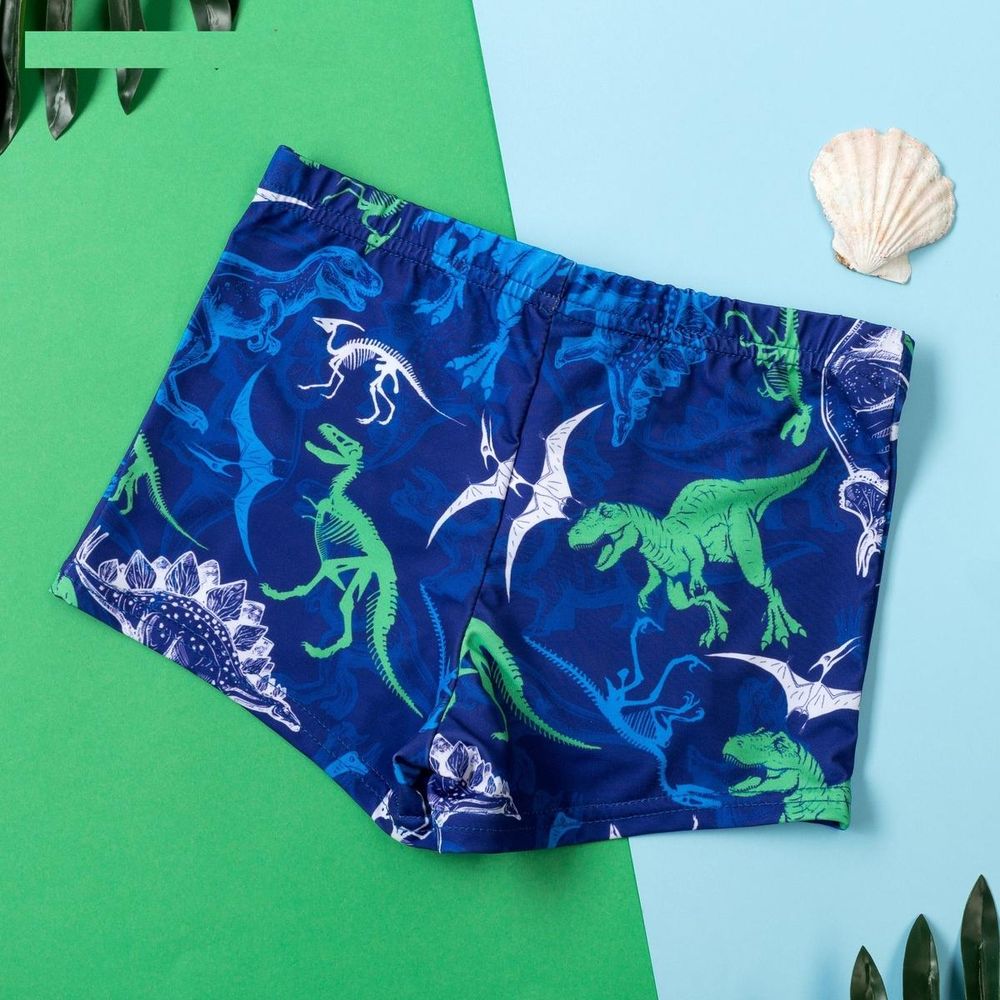 Трусы купальные "Динозавры" рост 110-116 (32), синий (KAFTAN), 1 шт.