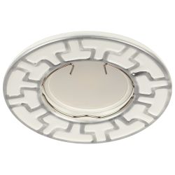 Светильник встраиваемый штампованный ЭРА ST5 CH/WH под лампу MR16 GU5.3 белый/хром