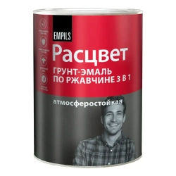 Расцвет грунт-эмаль по ржавчине серый 0,9 кг