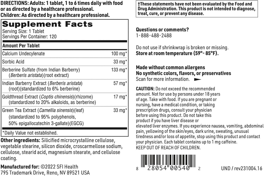 Klaire Labs - Undecylex - 120 tablets