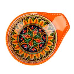 Оливница с ручкой "Arabesque" (оранжевый) 12х10см (min12) (транспортная упаковка)