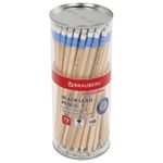 Карандаш чернографитный BRAUBERG "ORIGINAL", 1 шт., HB, с ластиком, некрашеный корпус, 181713