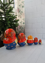 Матрёшка "с курочкой" пузатая 5мест