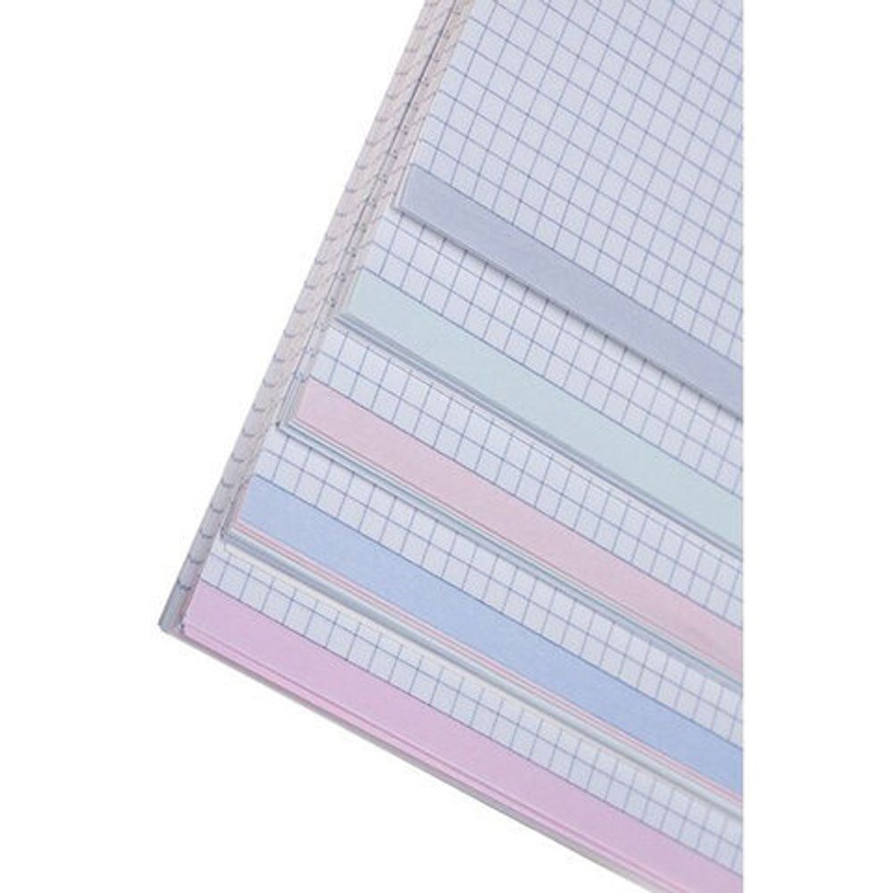 Блокнот А5 (145х205 мм), 80 л., гребень, обложка бумвинил, цветной срез, клетка, HATBER, "METALLIC", серебро, 80Б5бвВ1гр