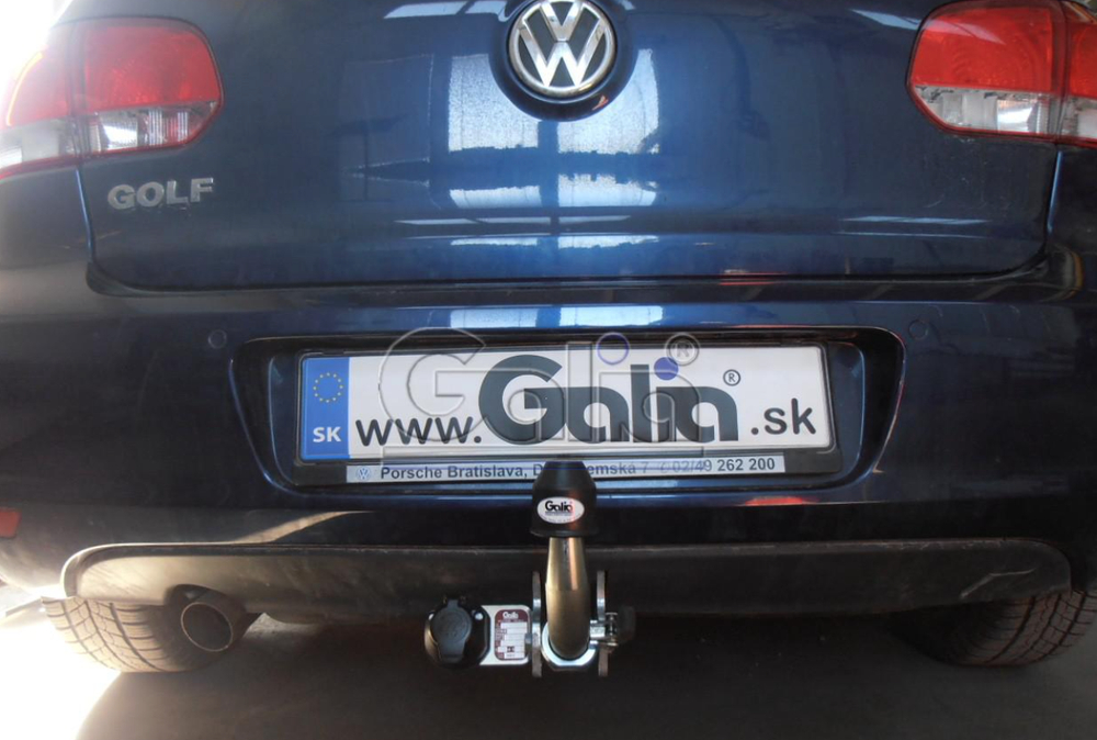 Фаркоп оцинкованный Galia A038C для Audi A3 2003-2008: хетчбек 3 двери, VW Golf V, VI, Plus хетчбек 3/5 дверей 2003-2008, 2008-2013 (2WD только)(паспорт и сертификат в комплекте)(без электрики)
