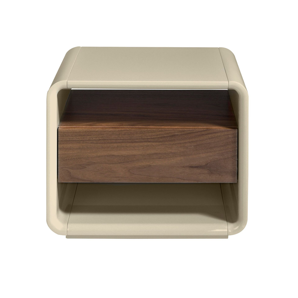 Прикроватная тумбочка 7134/MB2202NS из ореха и лакированного МДФ