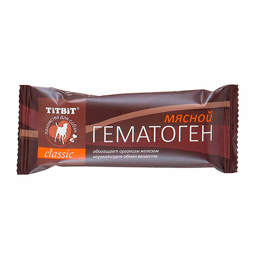 Лакомство Титбит гематоген мясной Classic, для собак, 35 г.
