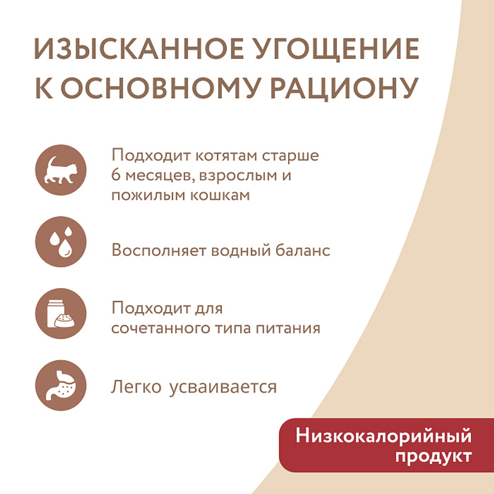 Влажный дополнительный корм для кошек и котят старше 6 месяцев Мнямс на каждый день курица с говядиной в нежном желе 80 г