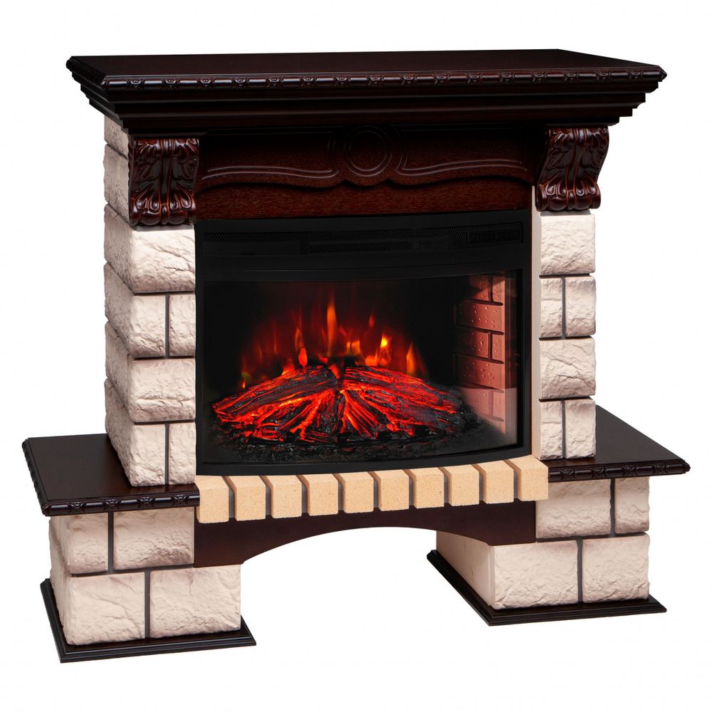 Электрокамин RealFlame Bolero 25/25,5 NT орех с очагом Firefield 25 S IR