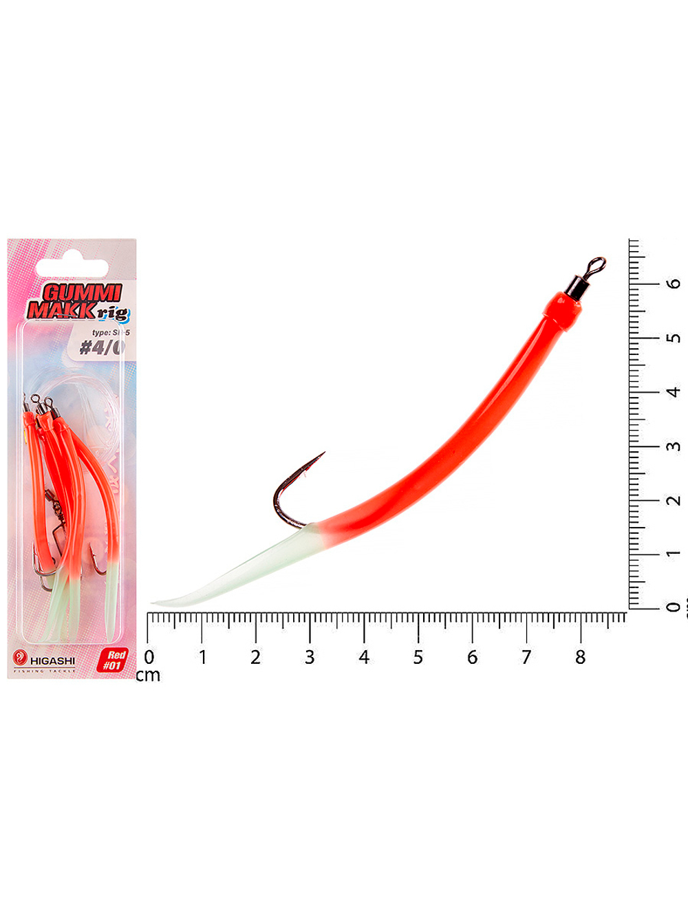 Оснастка HIGASHI Gummi Makk rig SB5 #05 Orange