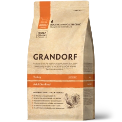 Grandorf Turkey, Adult Sterilized для стерилизованных кошек и кастрированных котов (Индейка)