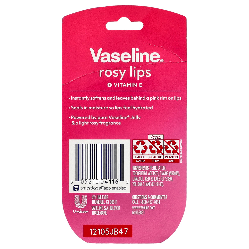Vaseline, Lip Therapy® Jelly, розовые губы, 2 шт. в упаковке, 7 г (0,25 унции)