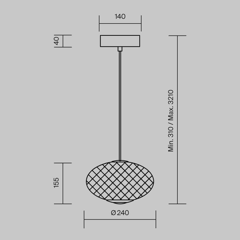 Светильник подвесной светодиодный Maytoni   MOD397PL-L10B3K
