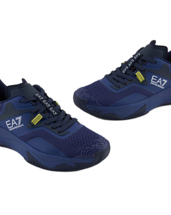 Мужские теннисные кроссовки EA7 Unisex Woven Sneaker - deep cobalt/sky captain/yellow