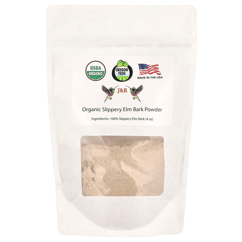 J&R Port Trading, Organic Slippery Elm Bark Powder, 4 oz