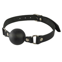 Кляп-шар 4см на черных кожаных ремешках Sitabella BDSM Accessories 3091-1