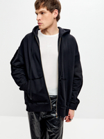 Зип-худи NEVER из черного хлопка