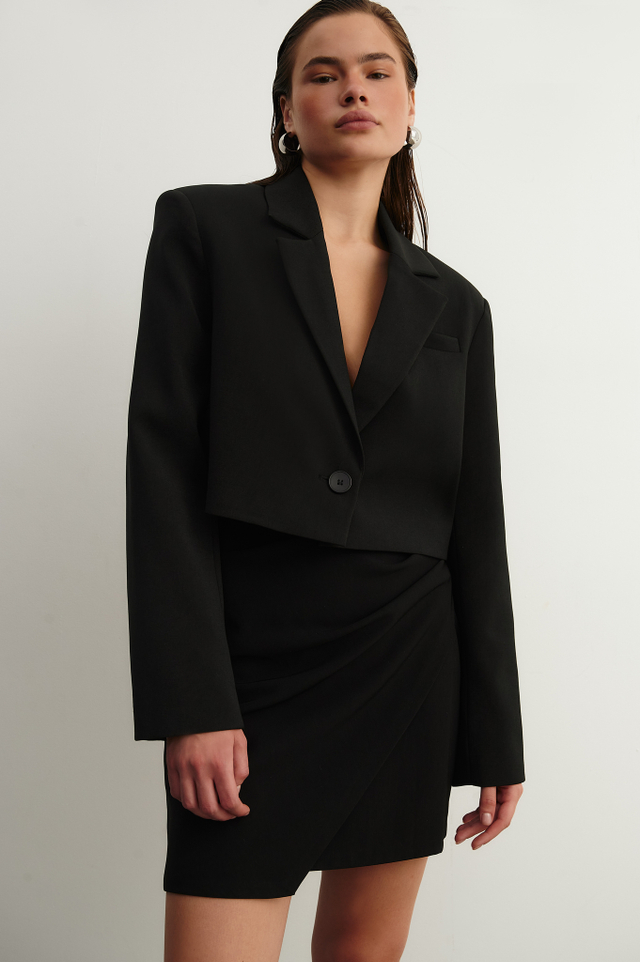 Юбка из костюмной ткани со складками