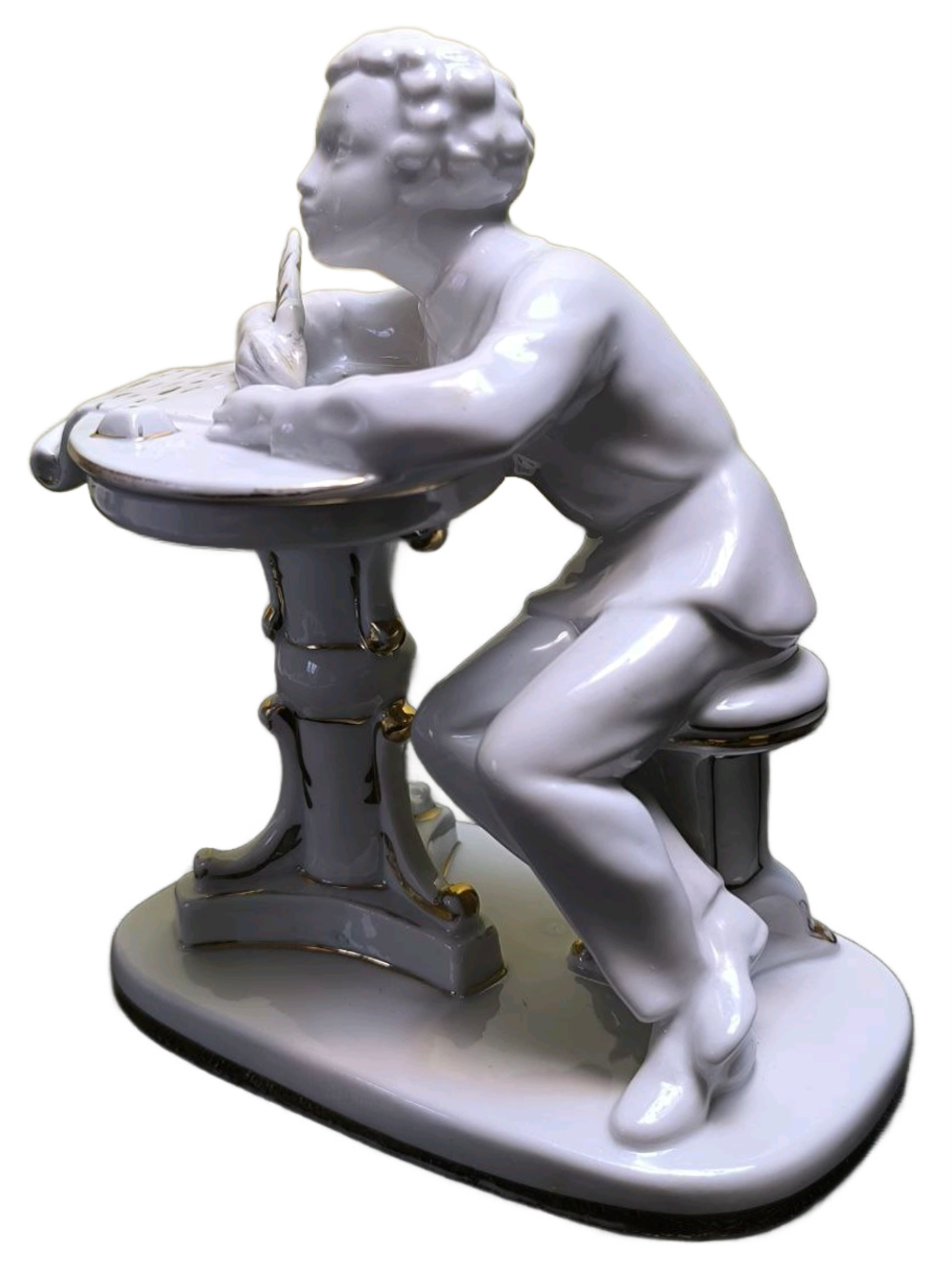 Фарфоровая статуэтка "Юный Пушкин", ЛФЗ, 1960 - 1970 гг.