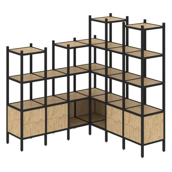 Лофт Угловой внутренний стеллаж VR.L-41  1694*1694*1869