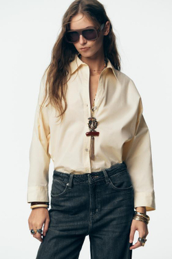 ZARA ДЖИНСЫ Z1975 ПРЯМОГО КРОЯ С ВЫСОКОЙ ПОСАДКОЙ, ЗЕЛЕНОВАТО-СИНИЙ