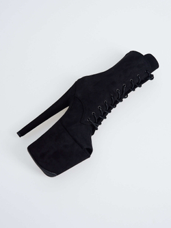 KIKO. Ботильоны тройка. Без крючков. Замша. Открытые - SHDB-012.3-3-ekoz-bl