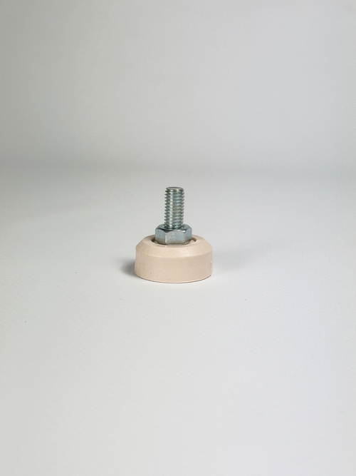 Ножка для стиральных машин Индезит Аристон, универсальная М8х1,25 мм круглая слоновая кость