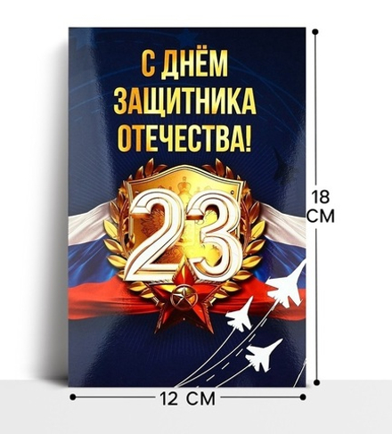 Открытка «С 23 Февраля!», 12×18 см
