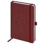 Ежедневник недатированный А5 (138x213 мм) BRAUBERG "Wood", кожзам, резинка, 136 л., бордовый, 111675