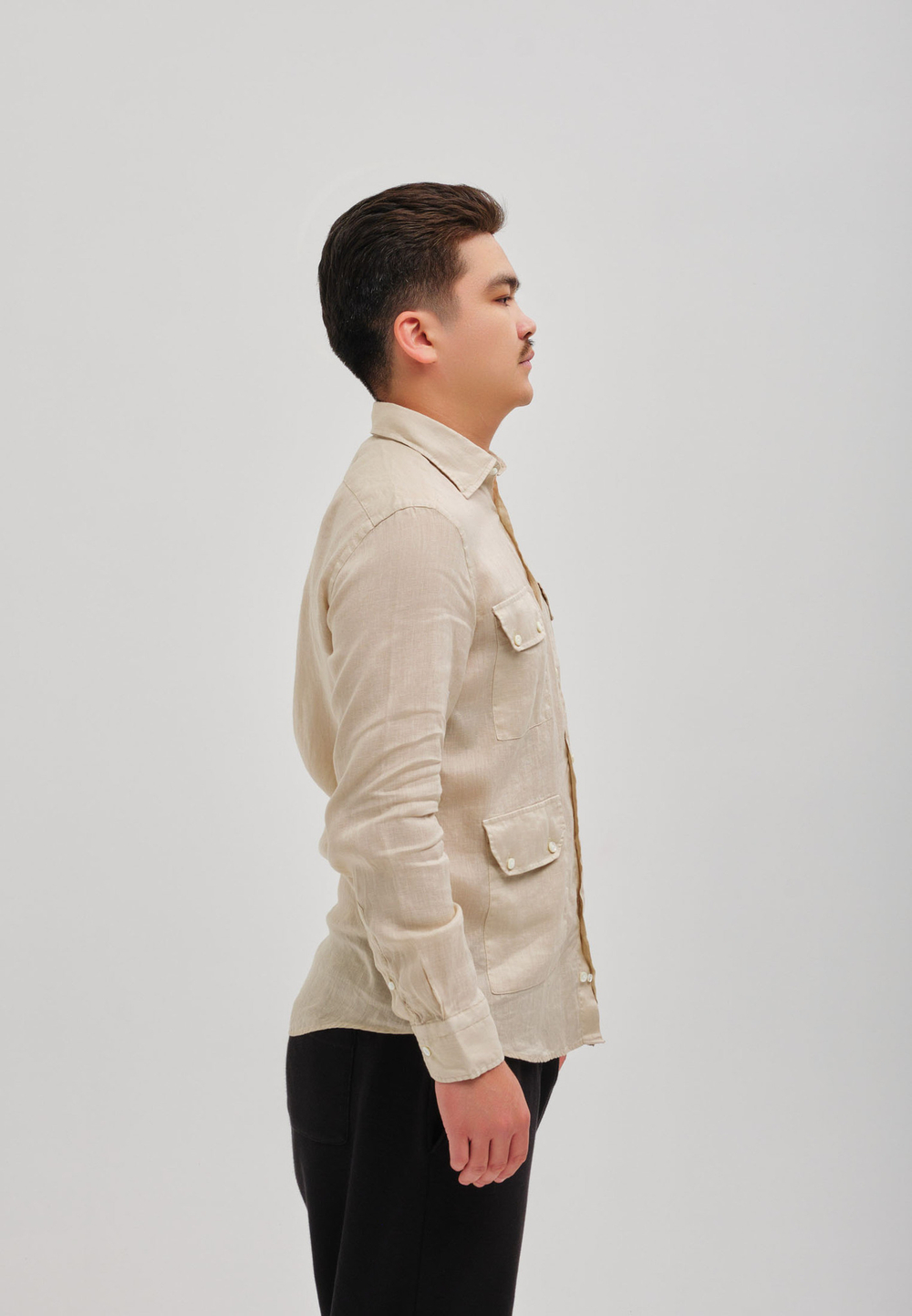 Рубашка мужская Лен BEIGE