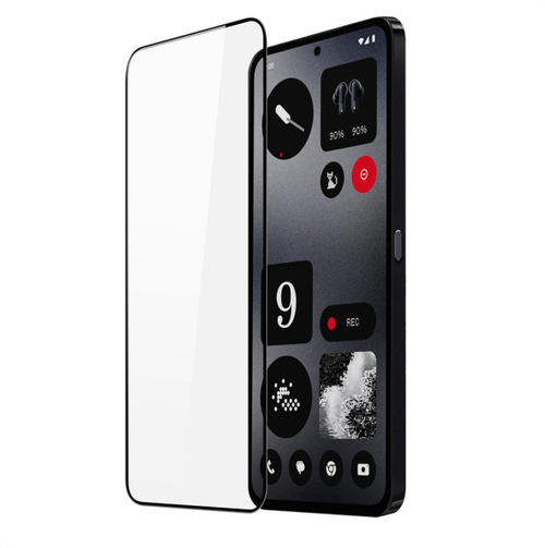 Защитное стекло с отверстием под фронтальную камеру для Nothing CMF Phone 1, тонкие черные рамками и олеофобное покрытие, G-Rhino