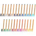 Ручки капиллярные (линеры) 25 ЦВЕТОВ, BRAUBERG "FINE 040", шестигранные, линия 0,4 мм, 144145