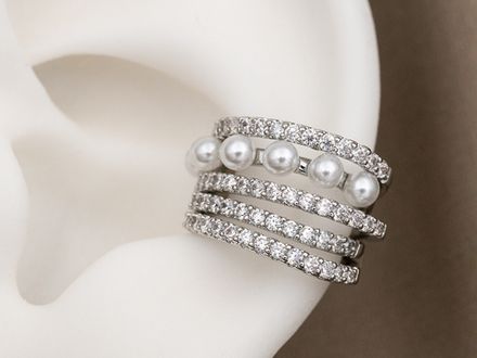 Кафф "My choice", со стразами и бусинами