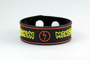 Браслет Marilyn Manson ( лого красное + надпись желтая )