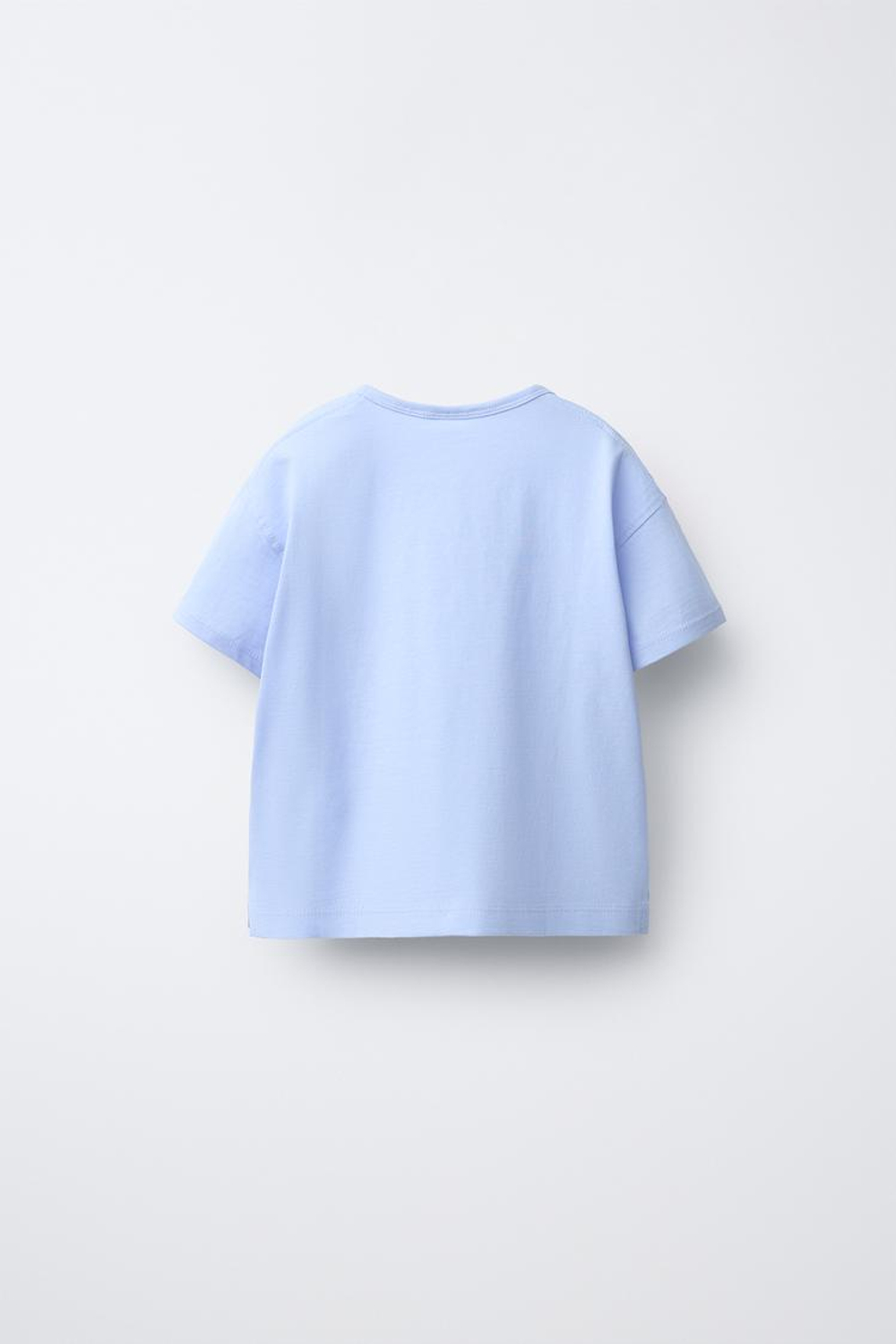 ZARA ОДНОТОННАЯ ФУТБОЛКА, НЕБЕСНО-ГОЛУБОЙ