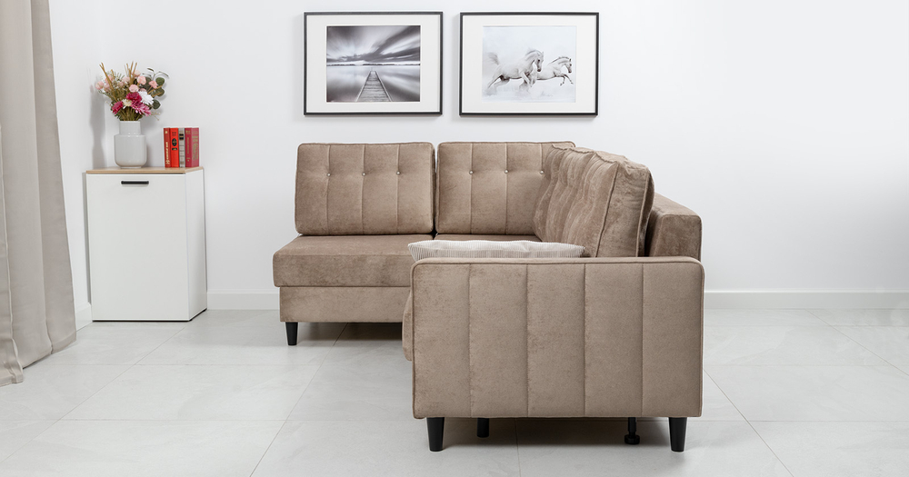 Арно Диван - кровать угловой (Арт. ТД 565 Лаки 04 (песочный))