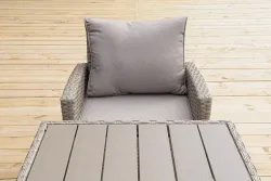 "Мэдисон" обеденная группа из искусственного ротанга, цвет соломенный