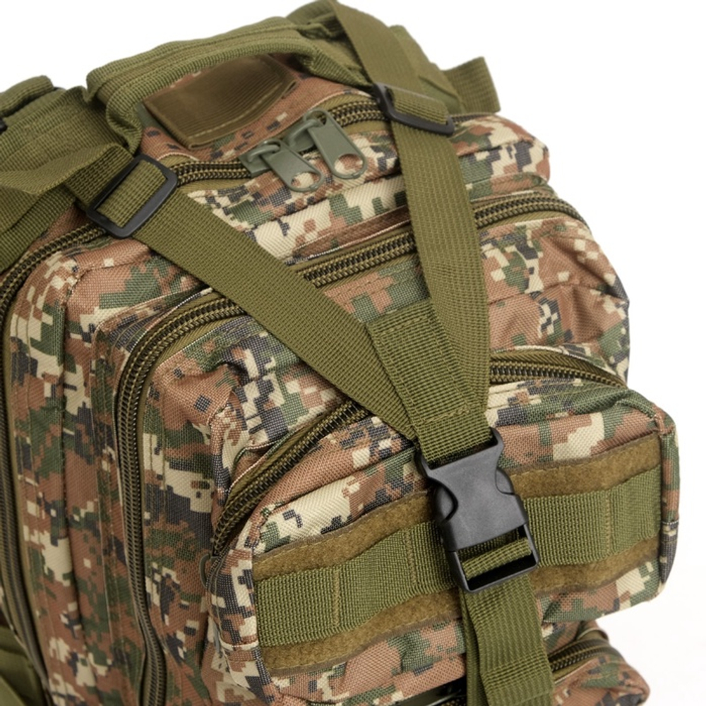 Рюкзак тактический туристический Storm tactic, 30 л, с карманами, расцветка мультикам, зелёный