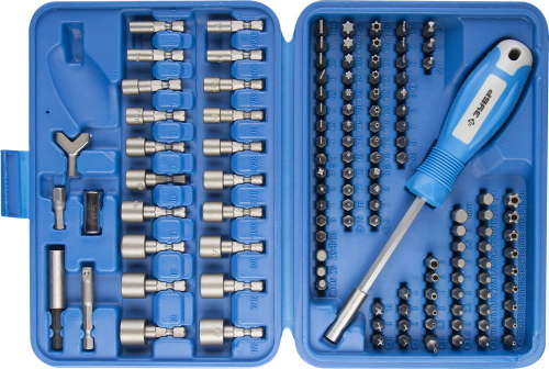 Набор ЗУБР Биты ″ЭКСПЕРТ″ УНИВЕРСАЛ, Cr-Mo, 120 предметов, в боксе