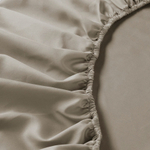 Сатиновая простынь на резинке НАТЕСМИО 120х200 | темно-бежевый