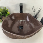 Раковина из речного камня RS-65080 47*42*15 0861