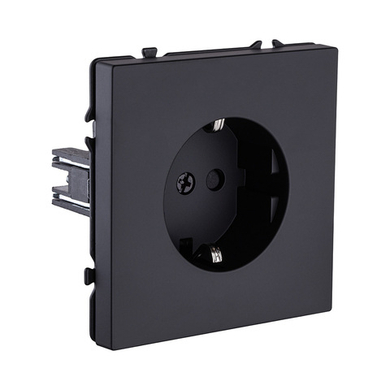 Розетка штепсельная SCHUKO 16A/250 В, черный матовый Kollinger Eclipse EC-014BK