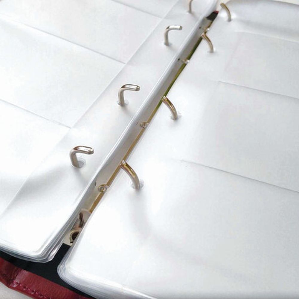 Визитница на кольцах BRAUBERG "Imperial", на 240 визиток, под гладкую кожу, бордовая, 231665