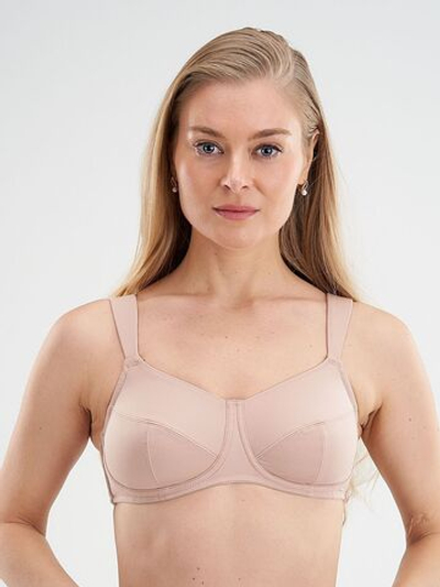 Бюстгальтер ортопедический для фиксации экзопротезов после мастэктомии Amoena Silvia бежевый, р.110F