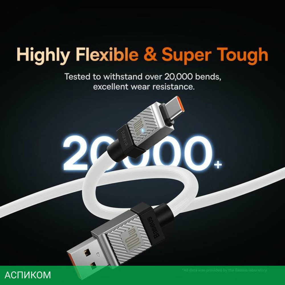 Кабель Baseus CoolPlay 100W 1m White (CAKW000602)